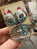 Bobby Platero Sterling Silver Kingman Cowboy Hat Cuff