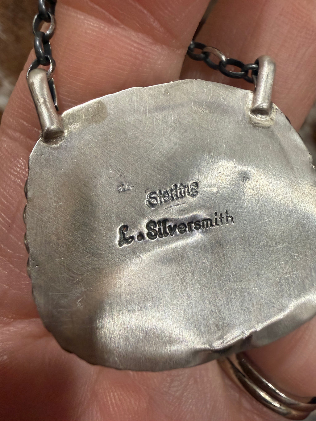Lu Silversmith Kingman Bar Neckkace