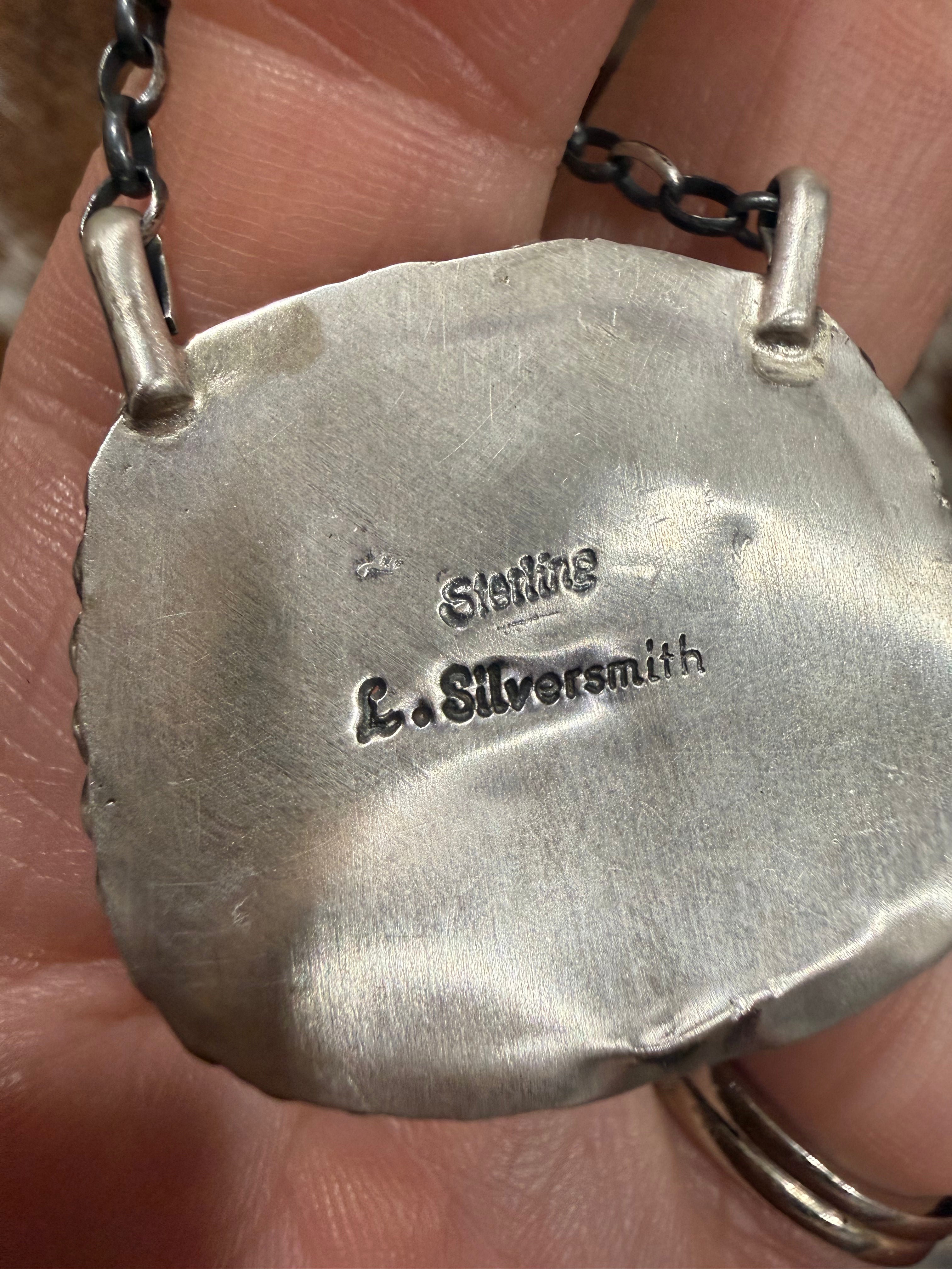 Lu Silversmith Kingman Bar Neckkace
