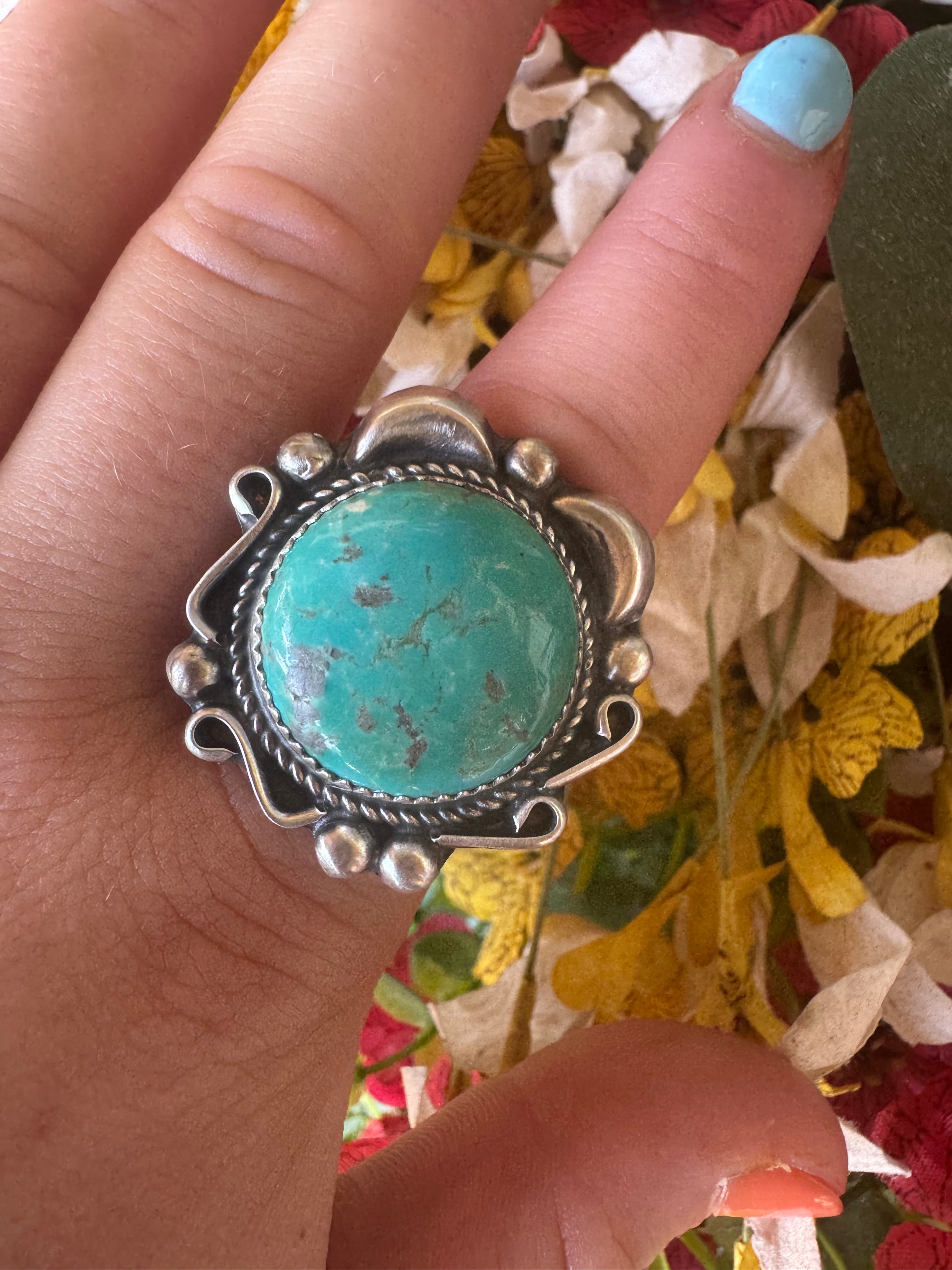 Adjustable Circular Kingman Ring- Stamped Sterling and DN