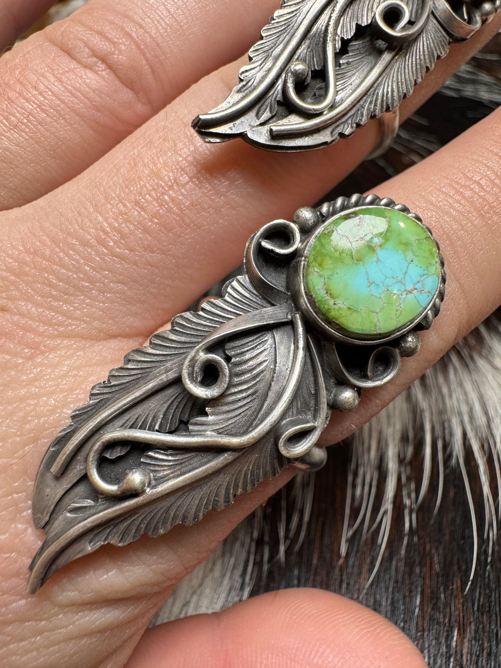 Adjustable Sonoran Gold Feather Ring by Jimmy Lee