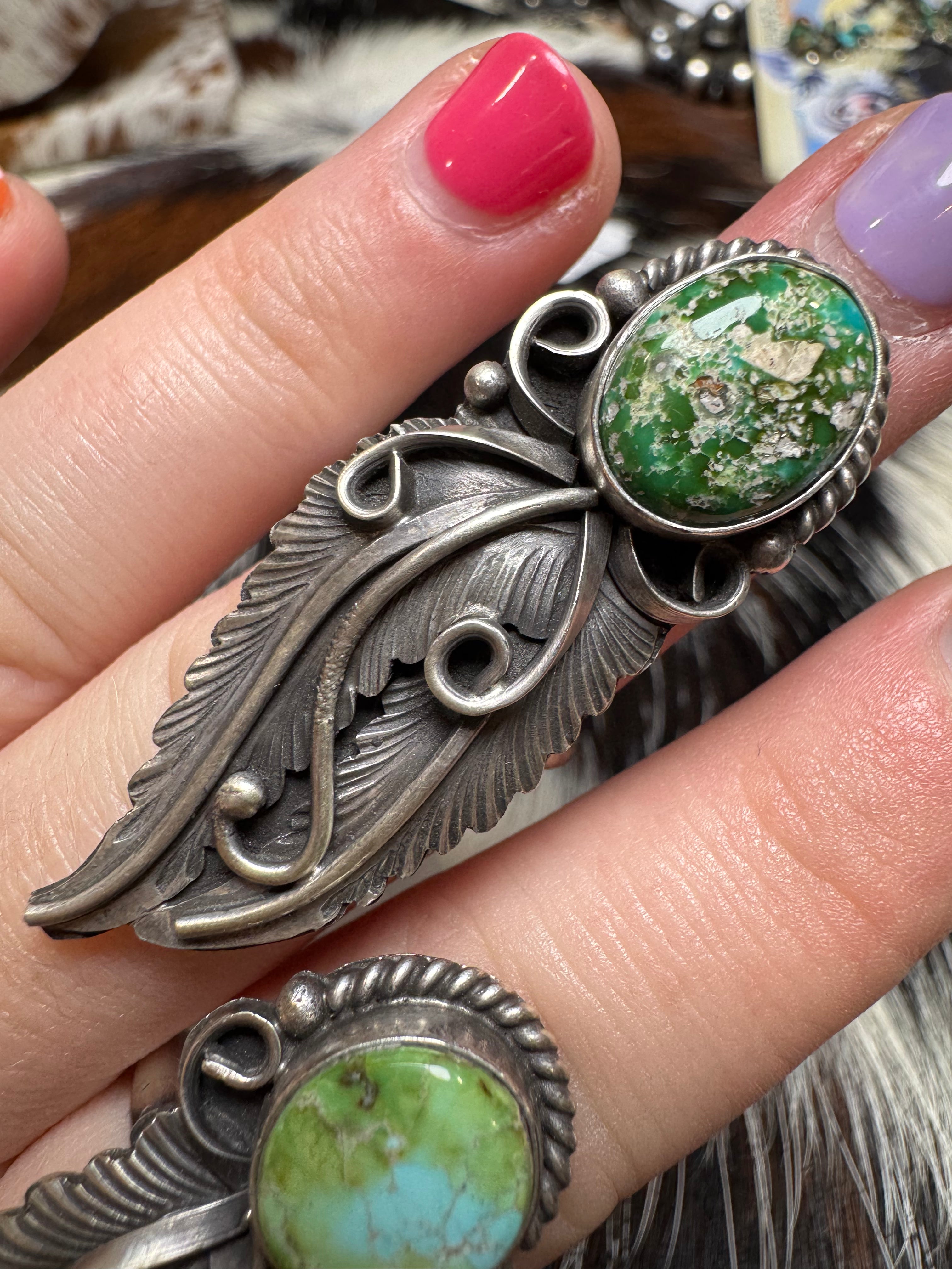 Adjustable Sonoran Gold Feather Ring by Jimmy Lee
