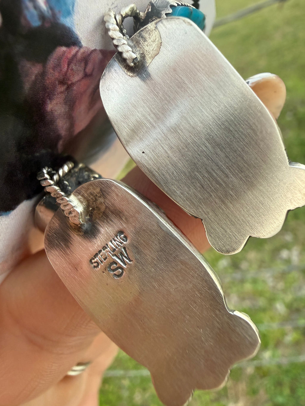 Selina Warner SS Spiny/Turq Earrings
