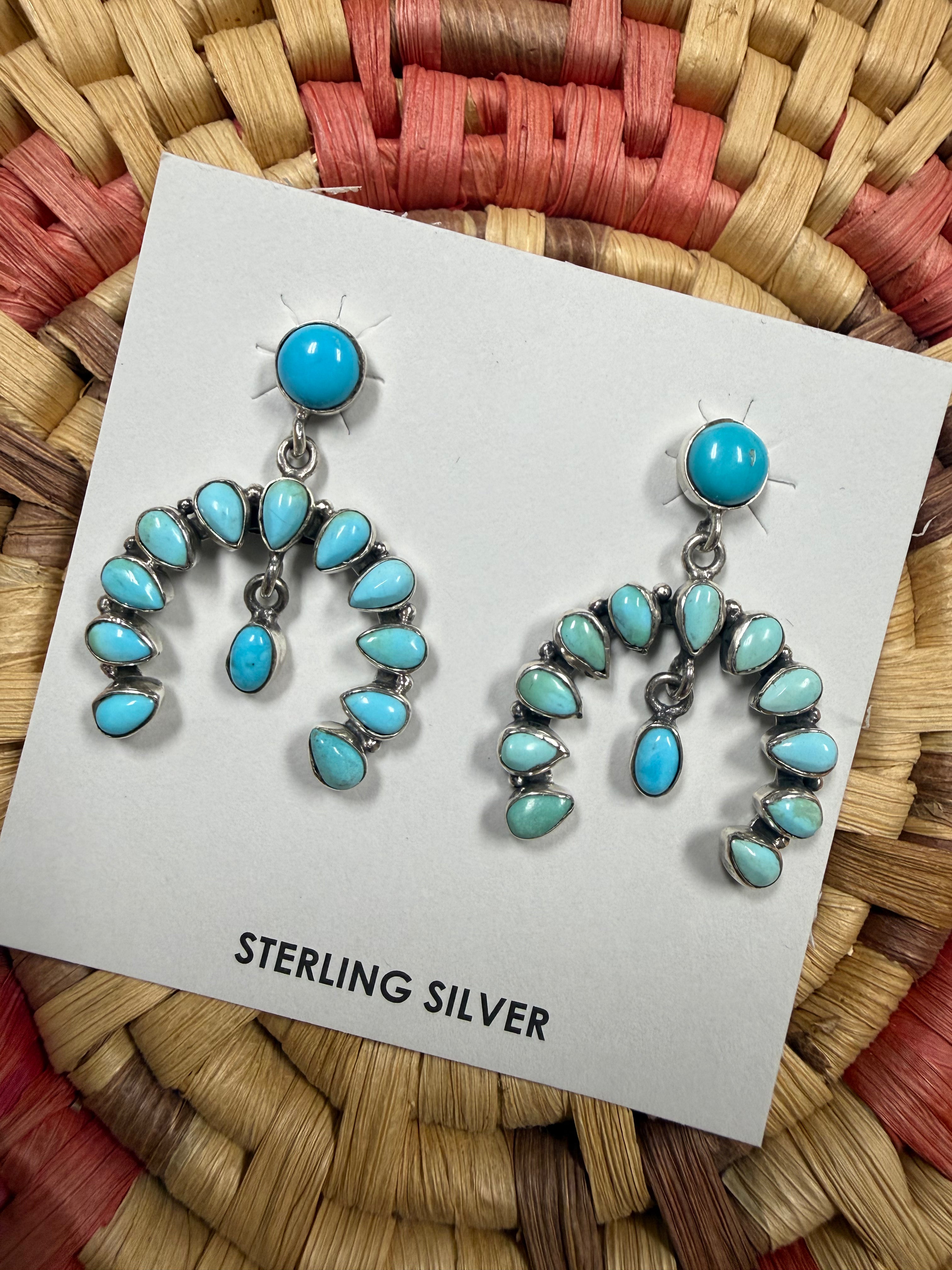 Sterling Silver Kingman Naja Earrings *Non- Native