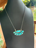 Native Half Cluster Kingman Necklace Stamped E Garfield