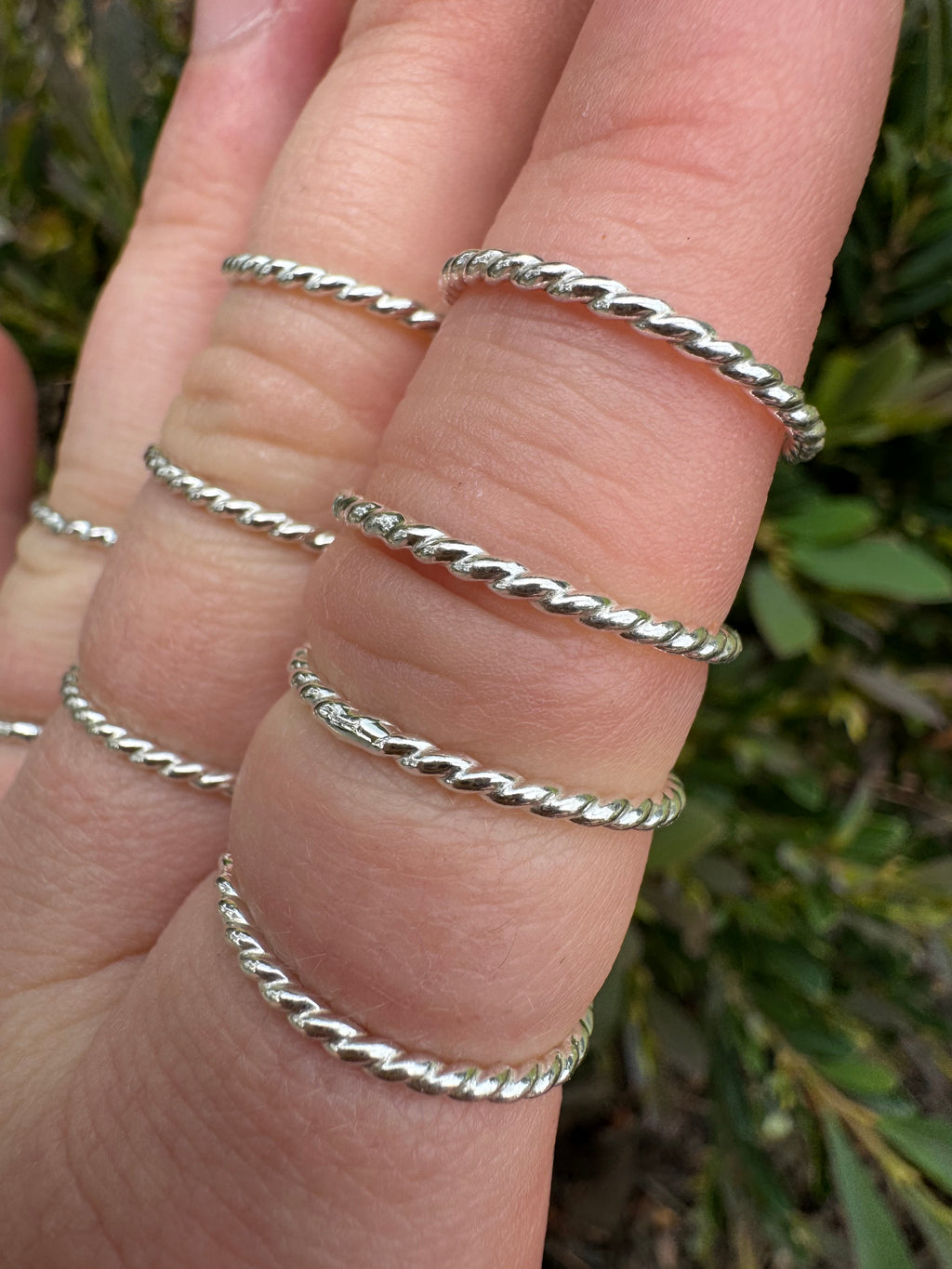 Sterling Silver Rope Stacker Ring- *Non- Native