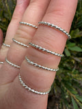 Sterling Silver Rope Stacker Ring- *Non- Native
