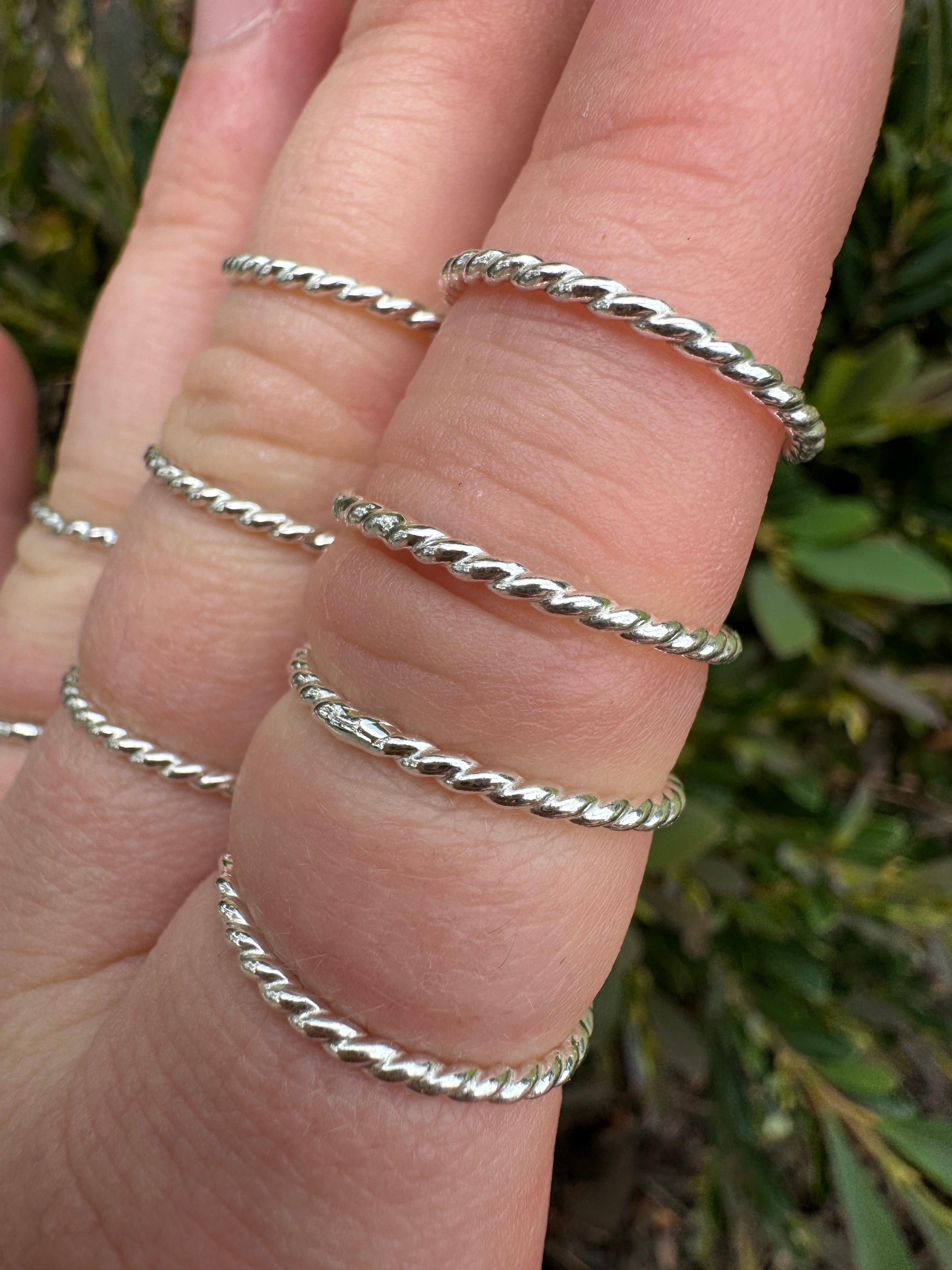 Sterling Silver Rope Stacker Ring- *Non- Native