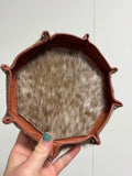 Mini Cowhide Catch All Tray