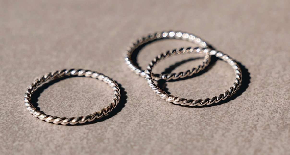 Sterling Silver Rope Stacker Ring- *Non- Native